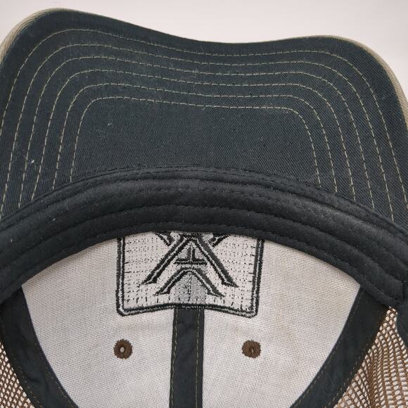 Vortex Logo Snapback Trucker Hat Brown One Size Adjustable Outdoor - Picture 8 of 9